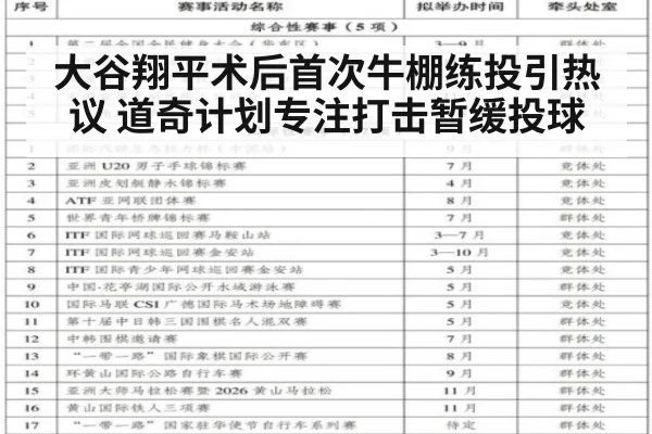 大谷翔平术后首次牛棚练投引热议 道奇计划专注打击暂缓投球